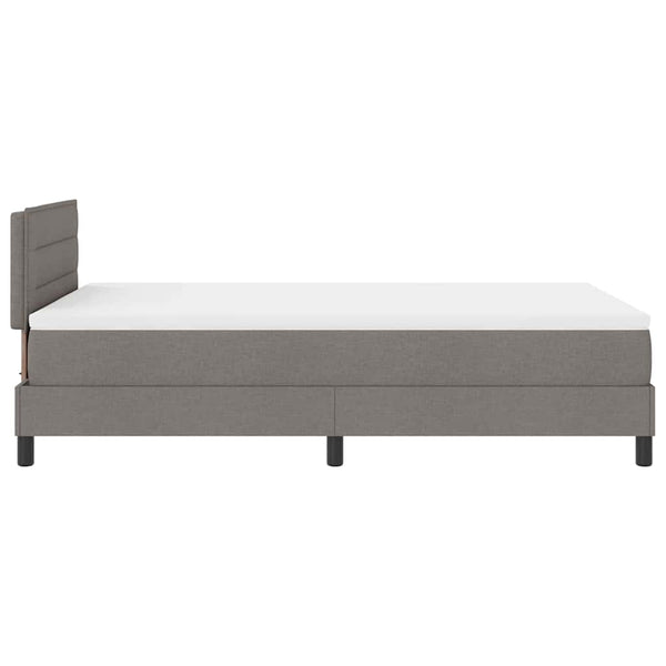 Boxspringbett Taupe 120x190 cm mit Kopfteil