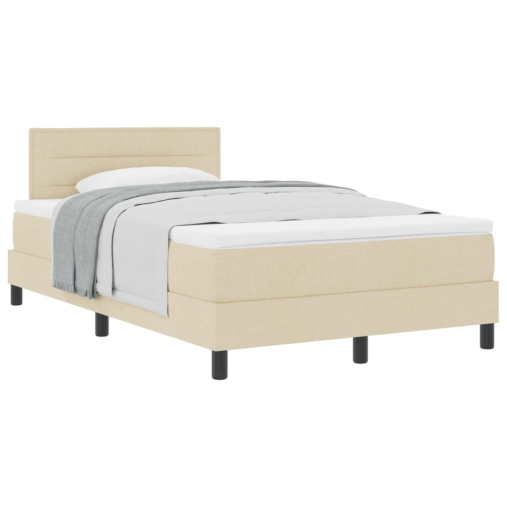 Boxspringbett Creme 120x190 cm