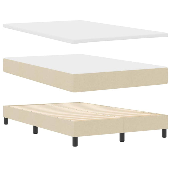 Boxspringbett Creme 120x190 cm