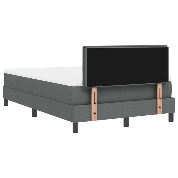 Boxspringbett Dunkelgrau 120x200 cm mit Kopfteil