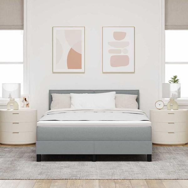 Boxspringbett Hellgrau 140x190 cm