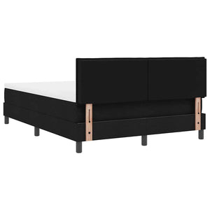 vidaXL Lit coffre tapissé avec tête de lit Noir 140 x 190 cm Tissu