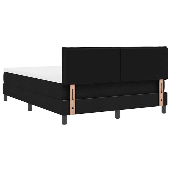 vidaXL Lit coffre tapissé avec tête de lit Noir 140 x 190 cm Tissu