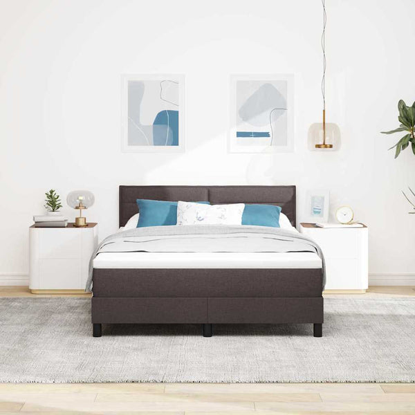Boxspringbett Dunkelbraun 140x190 cm