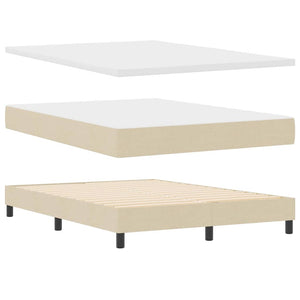 Boxspringbett Creme 140x190 cm mit Kopfteil