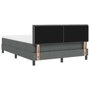 Boxspringbett 140x200 cm Dunkelgrau mit Kopfteil