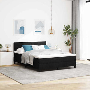 Boxspringbett Schwarz 140x200 cm mit Kissen