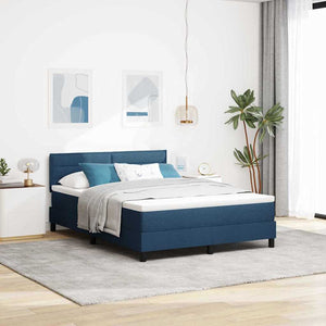 Boxspringbett Blau 140x200 cm mit Kopfteil