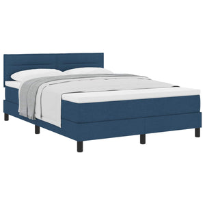 Boxspringbett Blau 140x200 cm mit Kopfteil