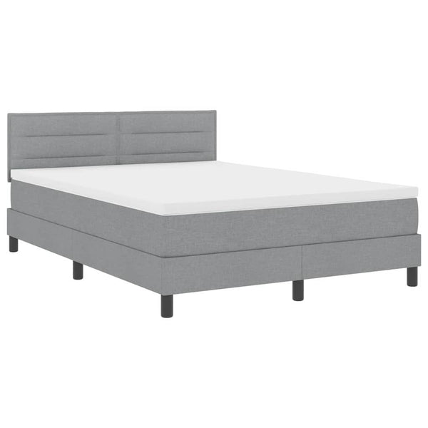 Boxspringbett mit Kopfteil Hellgrau 160x200 cm