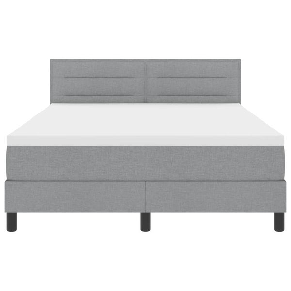 Boxspringbett mit Kopfteil Hellgrau 160x200 cm