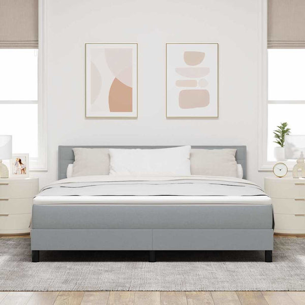 Boxspringbett Hellgrau 180x200 cm