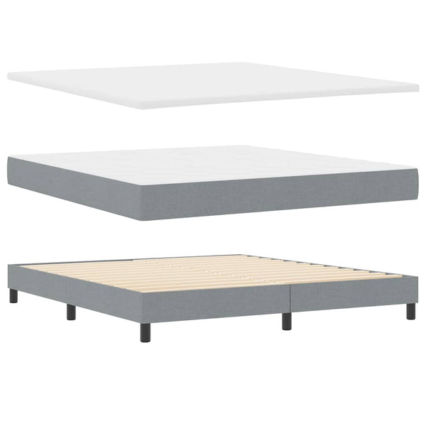 Boxspringbett Hellgrau 180x200 cm