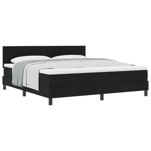 Boxspringbett Schwarz 180x200 cm mit Kopfteil