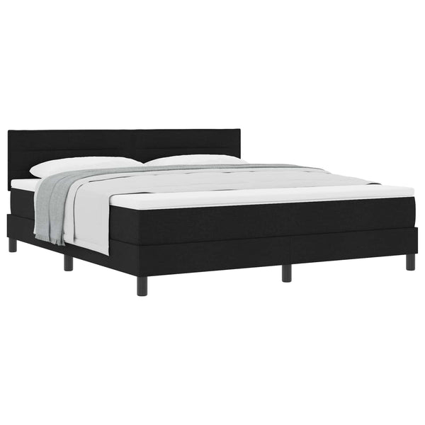 Boxspringbett Schwarz 180x200 cm mit Kopfteil