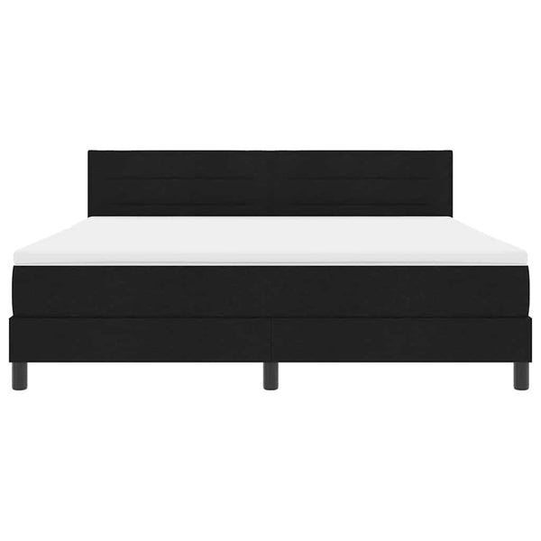 Boxspringbett Schwarz 180x200 cm mit Kopfteil