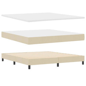 Boxspringbett Creme 180x200 cm mit Kopfteil