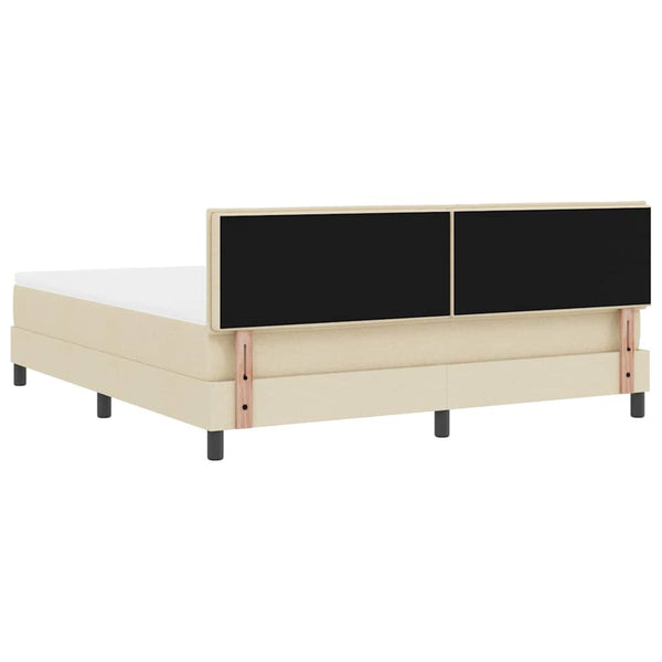 Boxspringbett Creme 180x200 cm mit Kopfteil