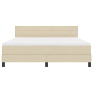 Boxspringbett Creme 180x200 cm mit Kopfteil
