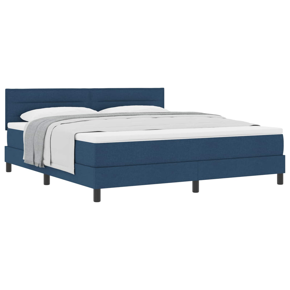 Boxspringbett Blau 180x200 cm mit Kopfteil