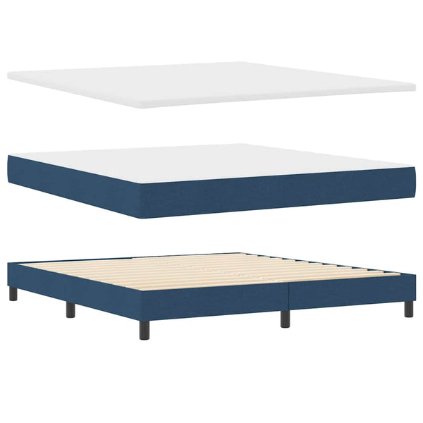 Boxspringbett Blau 180x200 cm mit Kopfteil
