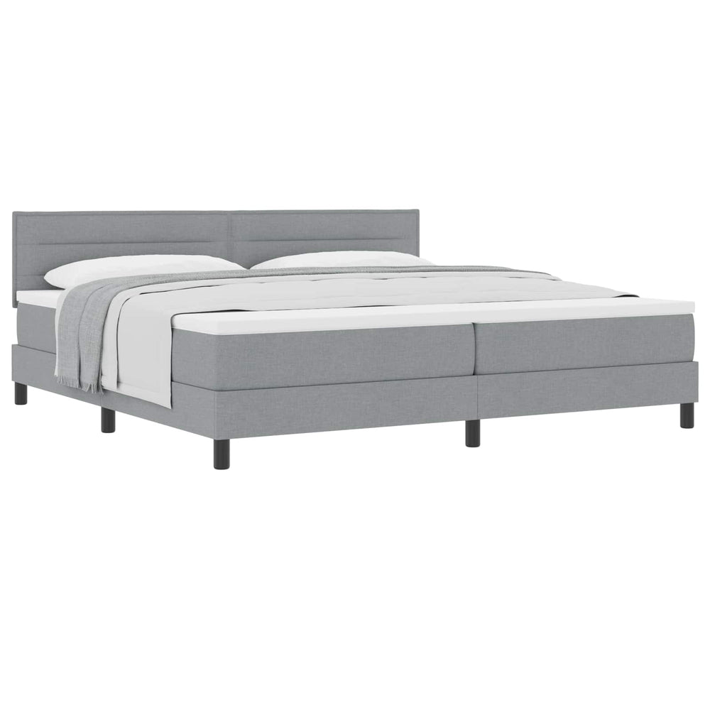 Boxspringbett Hellgrau 200x200 cm