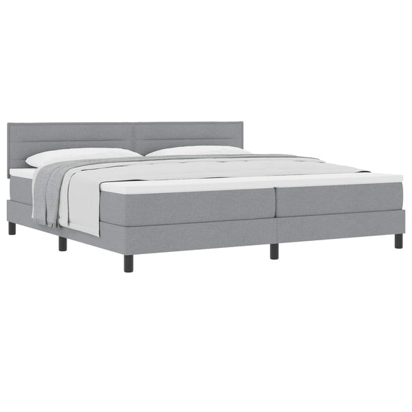 Boxspringbett Hellgrau 200x200 cm