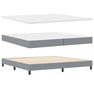Boxspringbett Hellgrau 200x200 cm