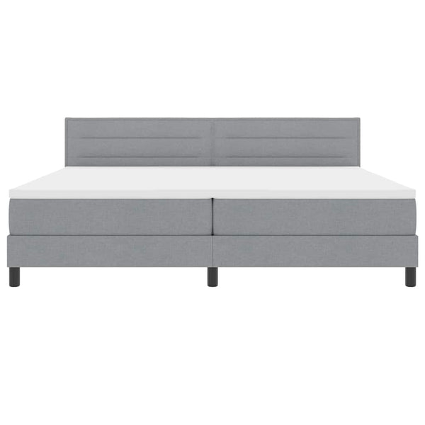 Boxspringbett Hellgrau 200x200 cm