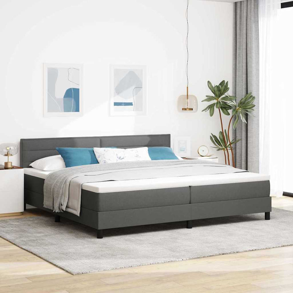 Boxspringbett Dunkelgrau 200x200 cm