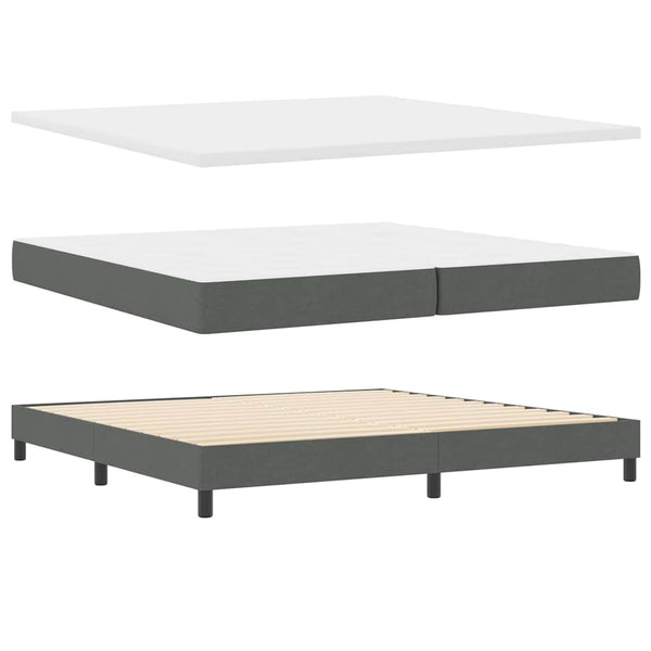 Boxspringbett Dunkelgrau 200x200 cm