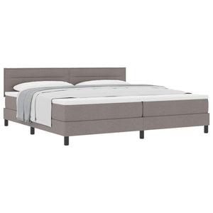 Boxspringbett Taupe 200x200 cm mit Kopfteil