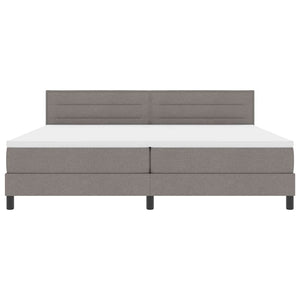 Boxspringbett Taupe 200x200 cm mit Kopfteil