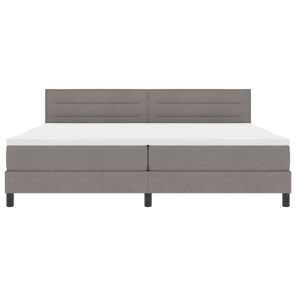 Boxspringbett Taupe 200x200 cm mit Kopfteil