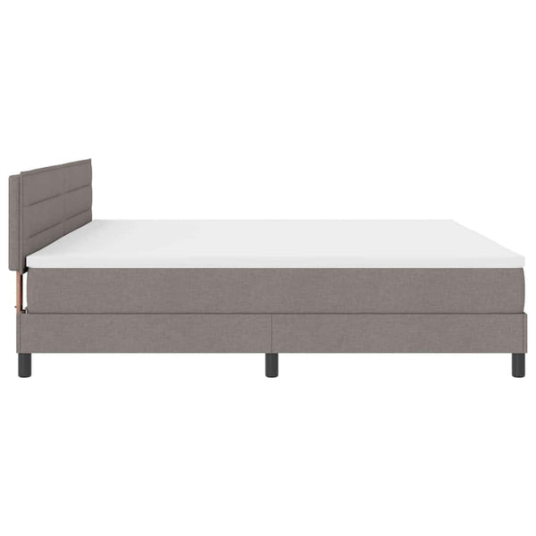 Boxspringbett Taupe 200x200 cm mit Kopfteil