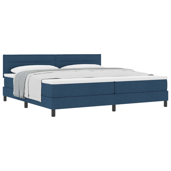 Boxspringbett Blau 200x200 cm mit Kopfteil