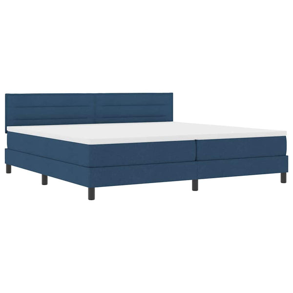 Boxspringbett Blau 200x200 cm mit Kopfteil