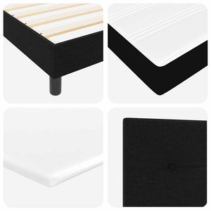 Boxspringbett Schwarz 80x200 cm mit Kopfteil