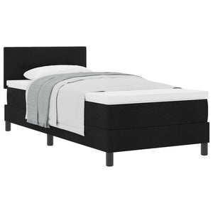 Boxspringbett Schwarz 80x200 cm mit Kopfteil
