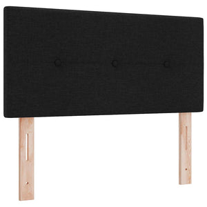 Boxspringbett Schwarz 80x200 cm mit Kopfteil