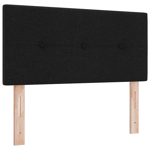 Boxspringbett Schwarz 80x200 cm mit Kopfteil