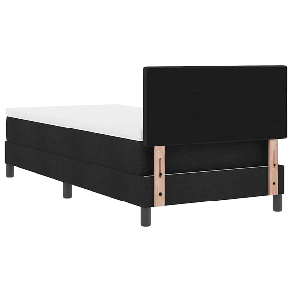 Boxspringbett Schwarz 80x200 cm mit Kopfteil