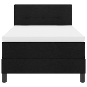 Boxspringbett Schwarz 80x200 cm mit Kopfteil
