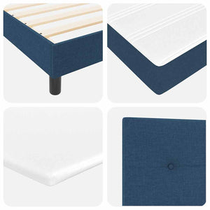 Boxspringbett Blau 80x200 cm mit Kopfteil