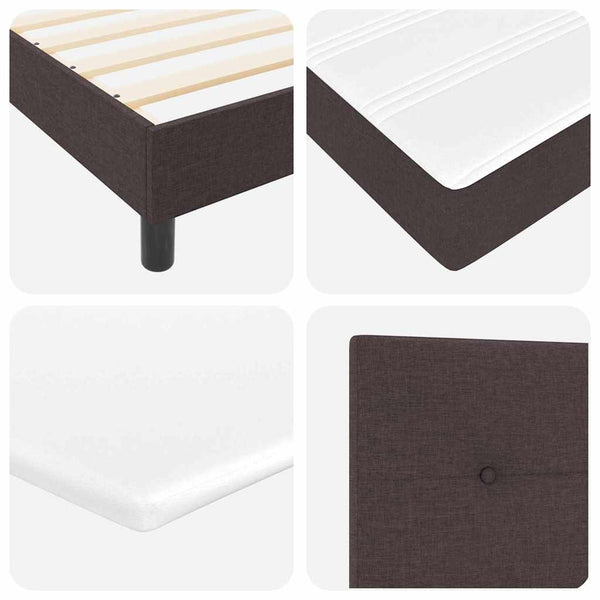 Boxspringbett Dunkelbraun 90x190 cm mit Kissen