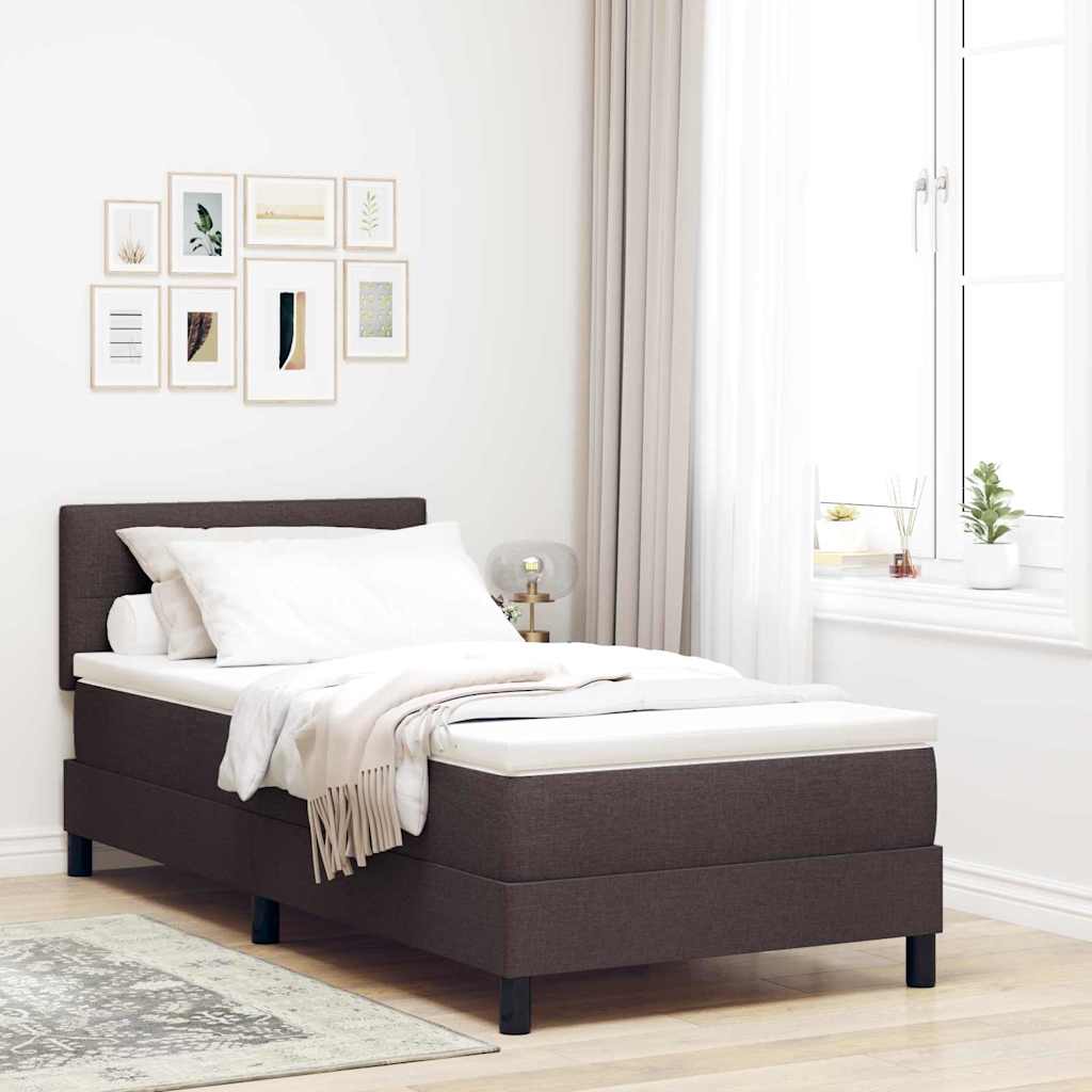Boxspringbett Dunkelbraun 90x190 cm mit Kissen