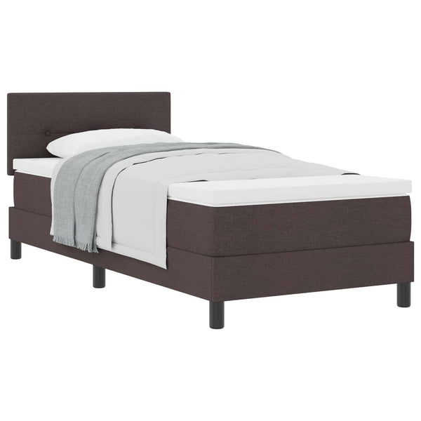 Boxspringbett Dunkelbraun 90x190 cm mit Kissen