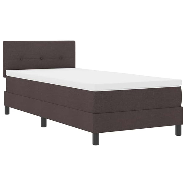Boxspringbett Dunkelbraun 90x190 cm mit Kissen