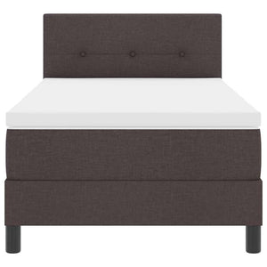 Boxspringbett Dunkelbraun 90x190 cm mit Kissen
