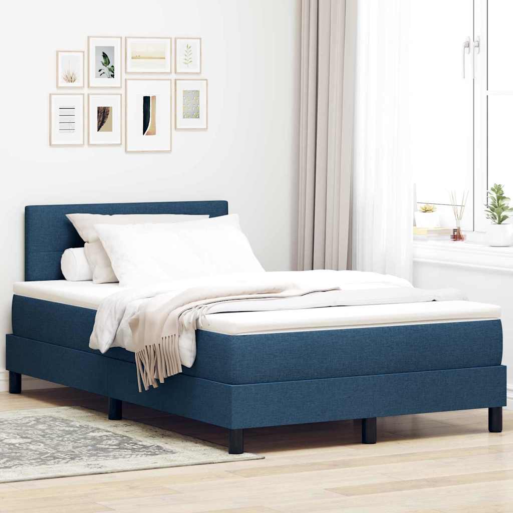 Boxspringbett Blau 120x200 cm mit Kopfteil